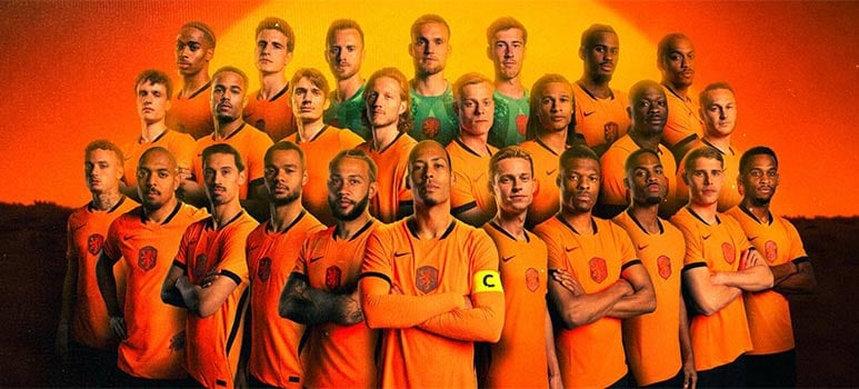 wk selectie nederlands elftal met alle spelers van oranje