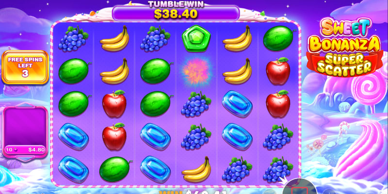 Bonusspel Sweet Bonanza Super Scatter