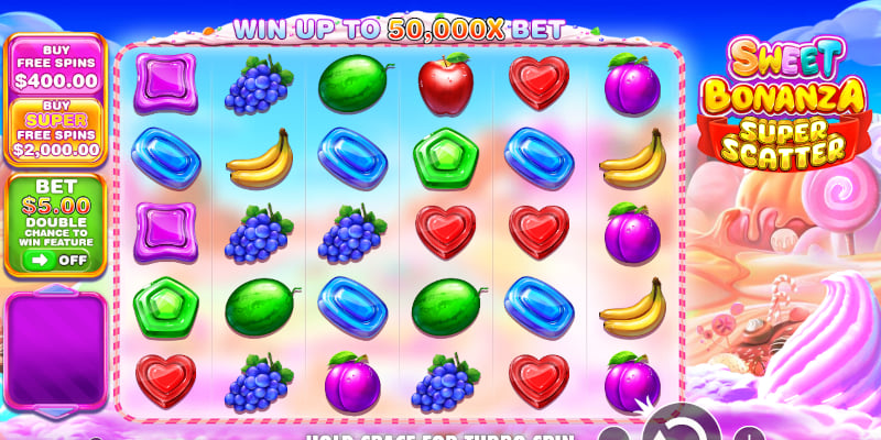 sweet bonanza super scatter achtergrond