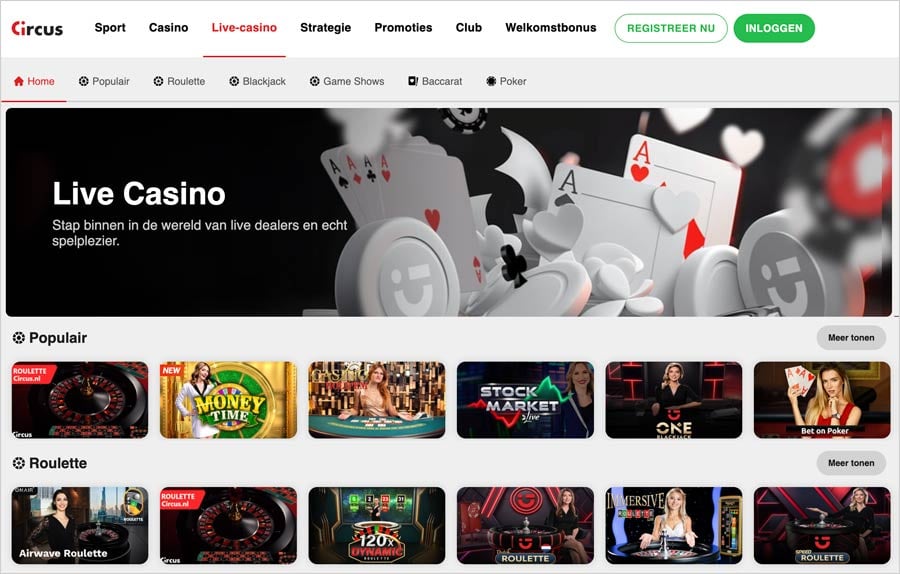 circus live casino