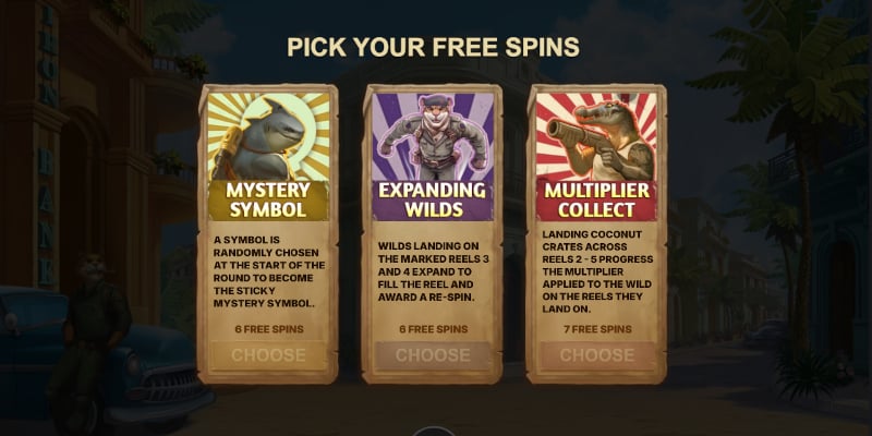 Free spins keuze
