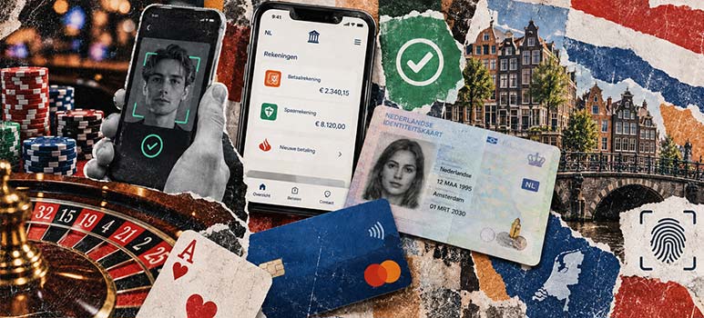 Casino verificatie in Nederland met ID-scan, bankrekening, betaalkaart en online gokspel