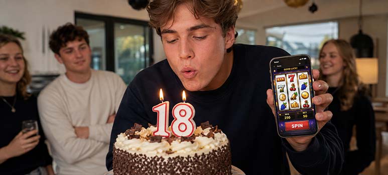 18 jarigen gokken op verjaardag