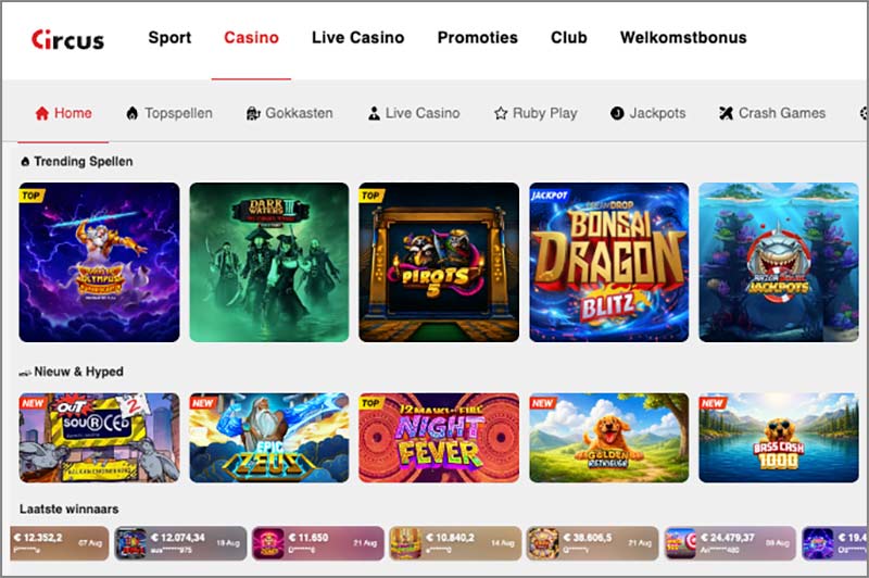 circus casino nederland