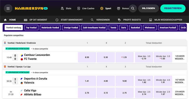 sportsbook van hommerson
