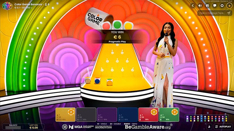 pragmatic live color game bonanza