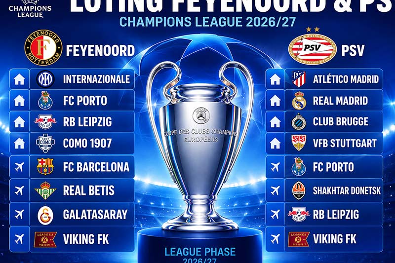 wedstrijden champions league 2026/27