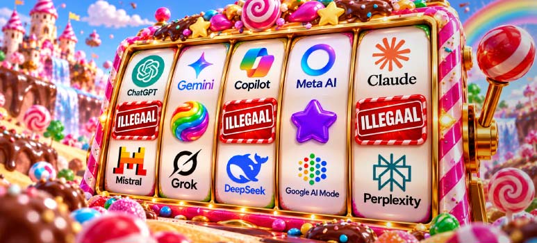 ai-tools tonen illegale casino's in zoekresultaten