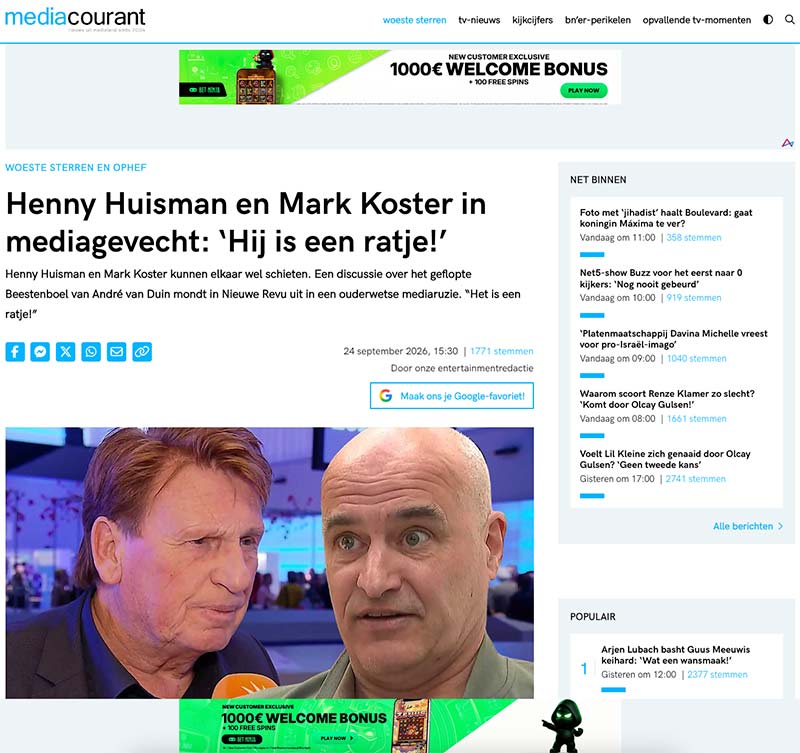 illegale casino advertenties op mediacourant