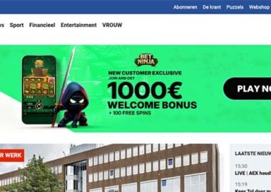 illegale gokadvertentie telegraaf homepage 28 september 2026