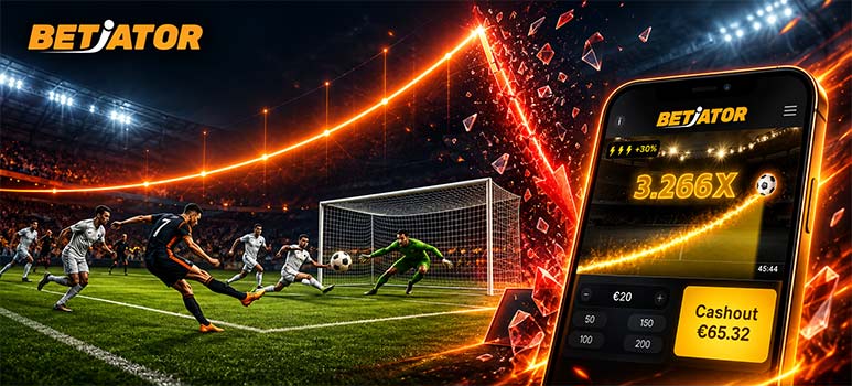Betiator van Delasport met oplopende vermenigvuldiger tijdens een voetbalwedstrijd
