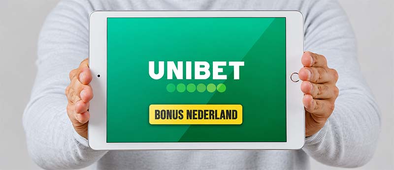 unibet bonus op een ipad scherm